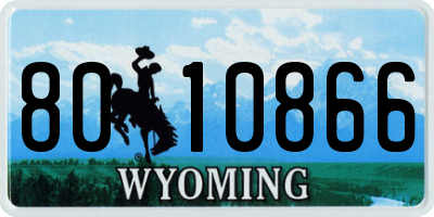 WY license plate 8010866