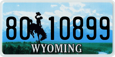 WY license plate 8010899
