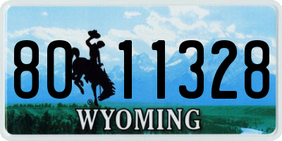 WY license plate 8011328
