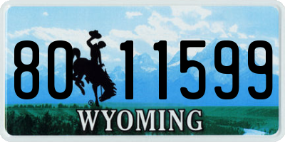 WY license plate 8011599