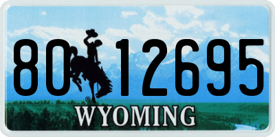 WY license plate 8012695