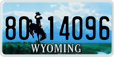 WY license plate 8014096
