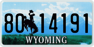 WY license plate 8014191