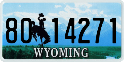 WY license plate 8014271