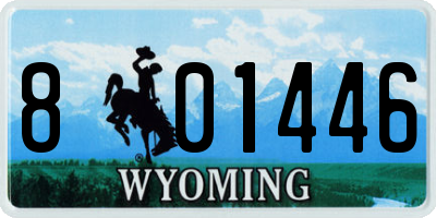 WY license plate 801446