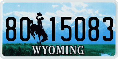 WY license plate 8015083