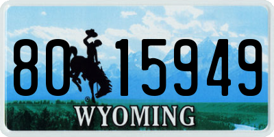 WY license plate 8015949
