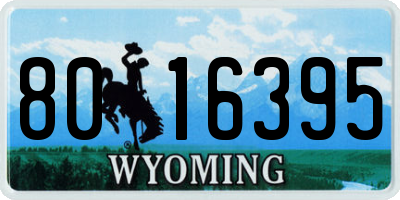 WY license plate 8016395