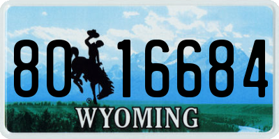 WY license plate 8016684