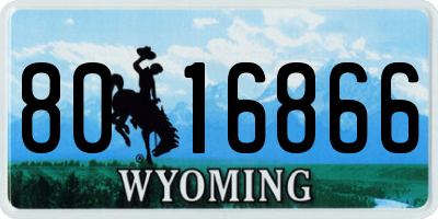WY license plate 8016866