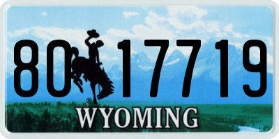 WY license plate 8017719