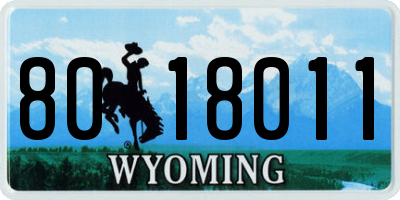 WY license plate 8018011