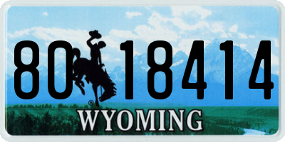 WY license plate 8018414
