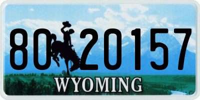 WY license plate 8020157