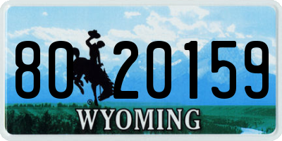 WY license plate 8020159