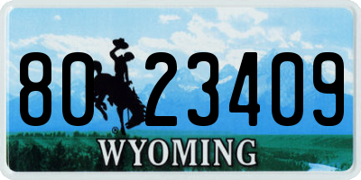 WY license plate 8023409