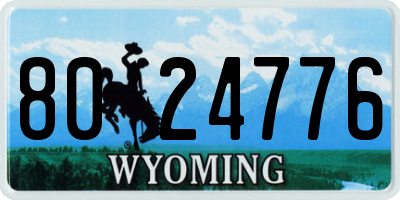 WY license plate 8024776