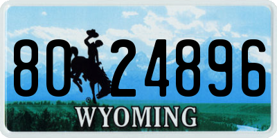WY license plate 8024896