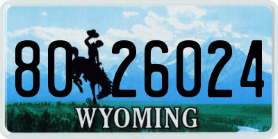 WY license plate 8026024