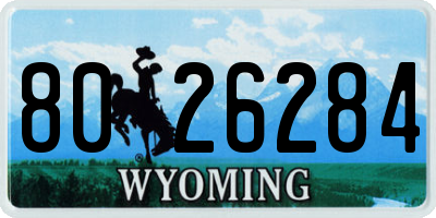 WY license plate 8026284