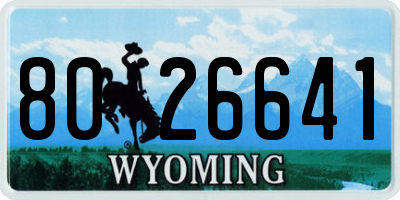 WY license plate 8026641