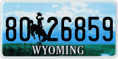 WY license plate 8026859