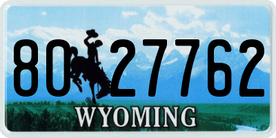 WY license plate 8027762