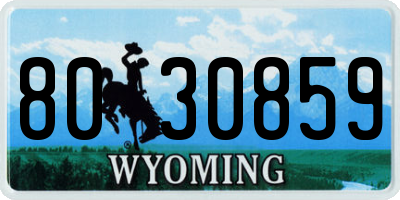 WY license plate 8030859