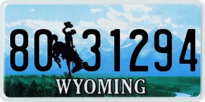 WY license plate 8031294