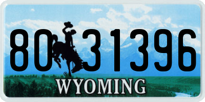 WY license plate 8031396