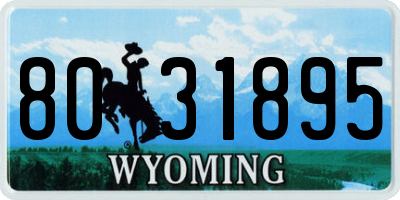 WY license plate 8031895
