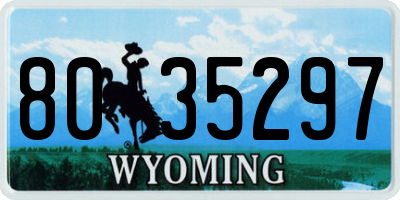 WY license plate 8035297