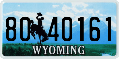 WY license plate 8040161