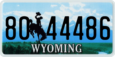WY license plate 8044486