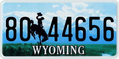 WY license plate 8044656