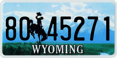 WY license plate 8045271