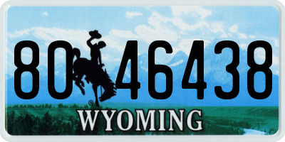 WY license plate 8046438