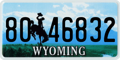 WY license plate 8046832