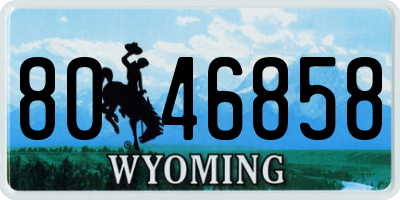 WY license plate 8046858