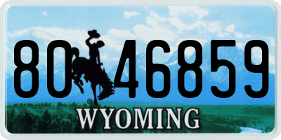 WY license plate 8046859