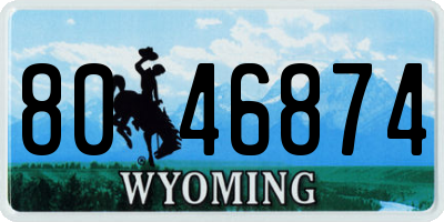 WY license plate 8046874