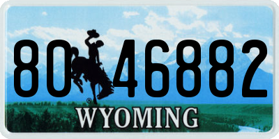 WY license plate 8046882