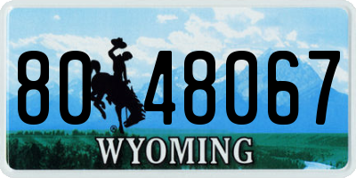 WY license plate 8048067