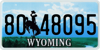WY license plate 8048095