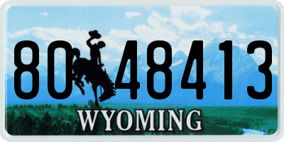 WY license plate 8048413