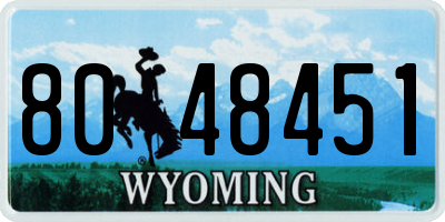 WY license plate 8048451