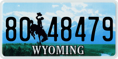 WY license plate 8048479