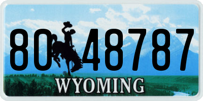 WY license plate 8048787