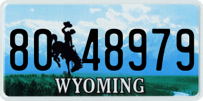 WY license plate 8048979
