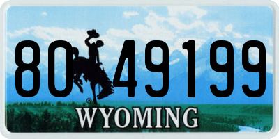 WY license plate 8049199